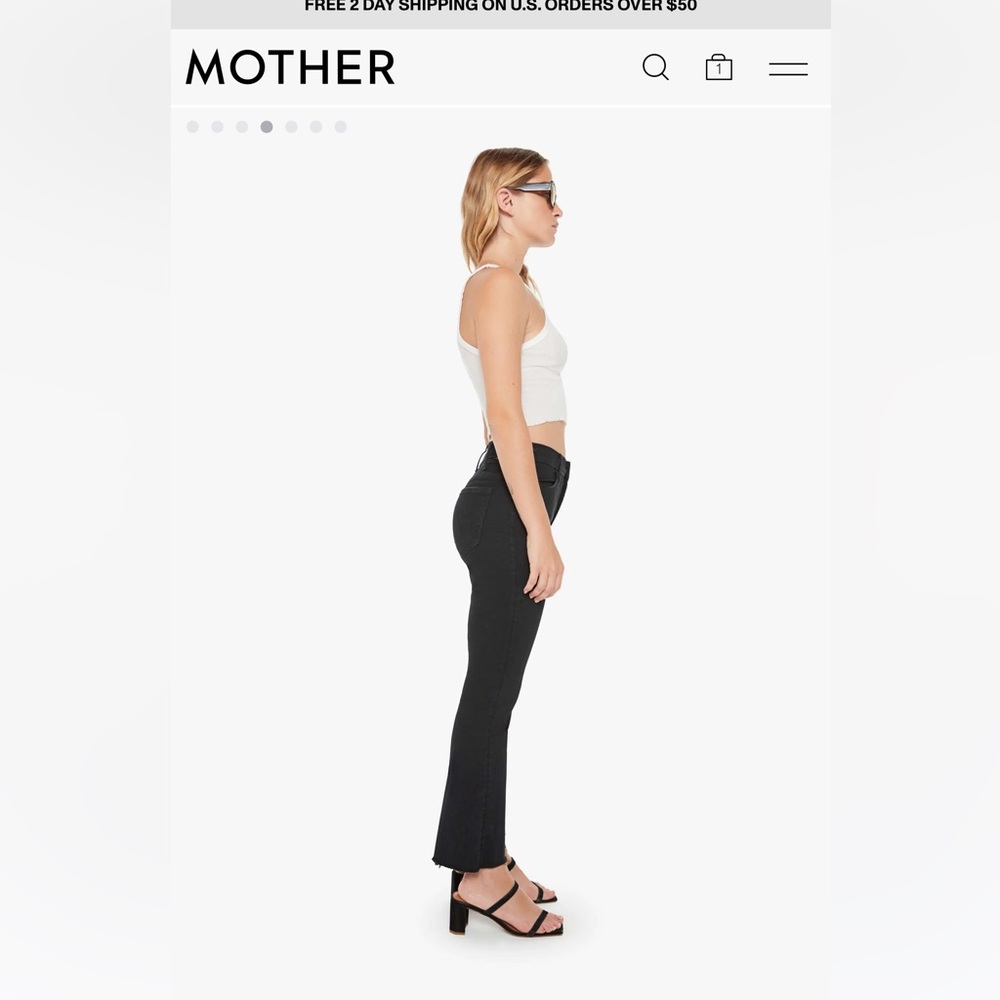 Mother Jeans LIL Hustler ankle fray not guilty size 25 new - Picture 4 of 9